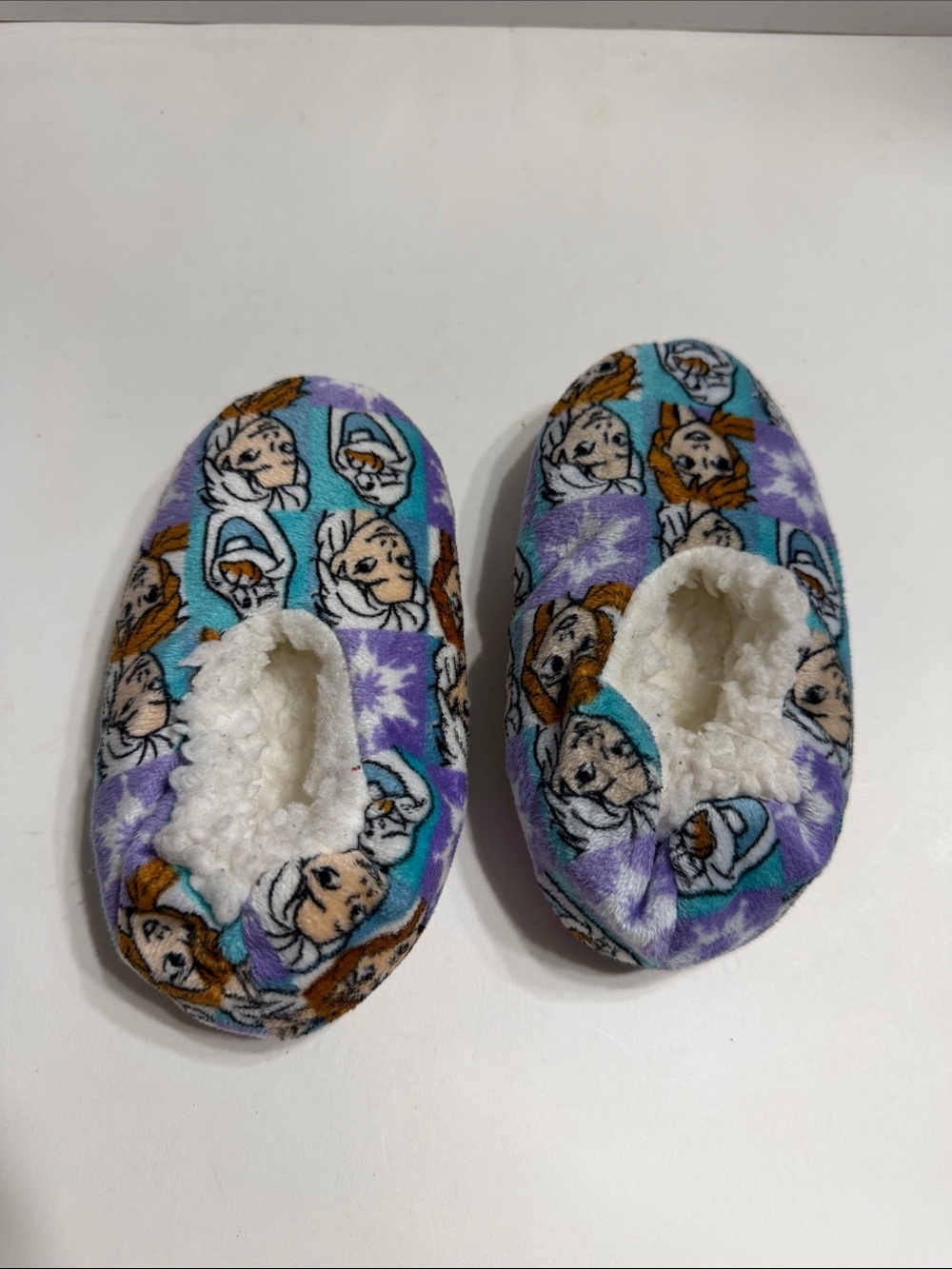 Disney Frozen II Kids Slippers/Footies - Purple & Teal